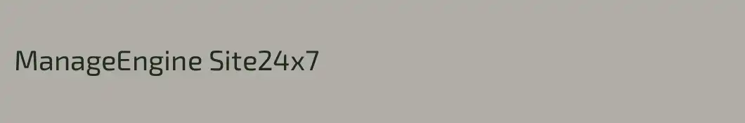 ManageEngine Site24x7